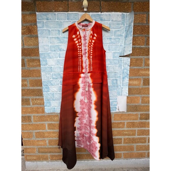 ALTUZARRA
Penelope Dyed Gradient Asymmetric Midi-Dress SIZE 46/16 - Picture 3 of 13